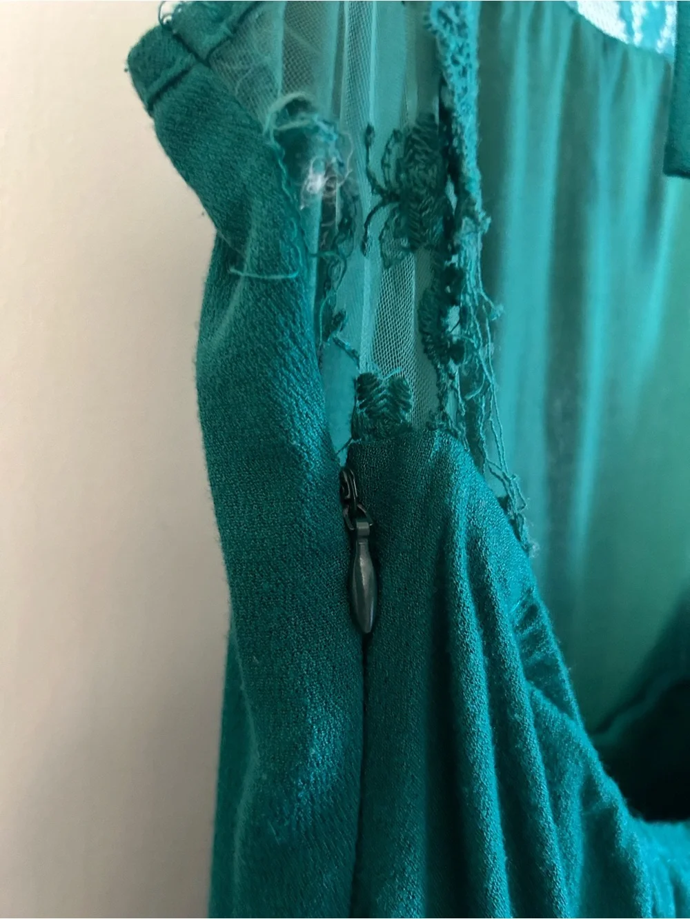 Girls Joyfolie/12 Teal Lace Midi Dress with Tiered Skirt